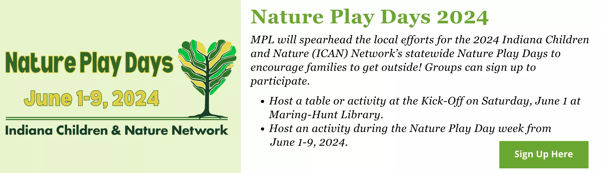 Nature Play Days Signup