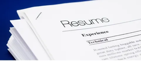 stack of resumes