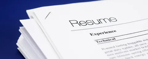 picture of a stack of resumes