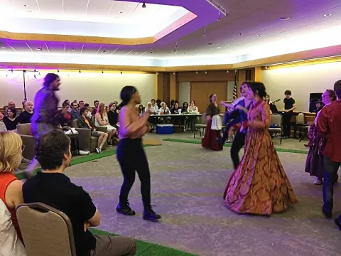Shakespeare event in 2024 inside at Minnetrista.