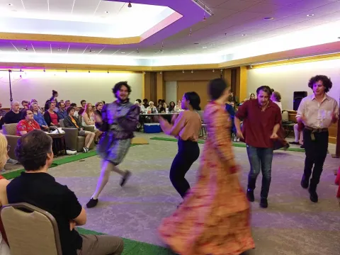 Shakespeare event in 2024 inside at Minnetrista.
