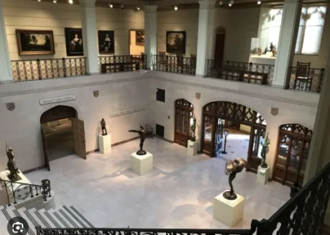 A photo from the balcony of the David Owsley Museum of Art