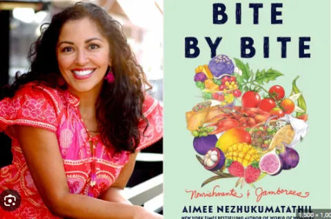 Cover of Bite by Bite with a photo of the Author