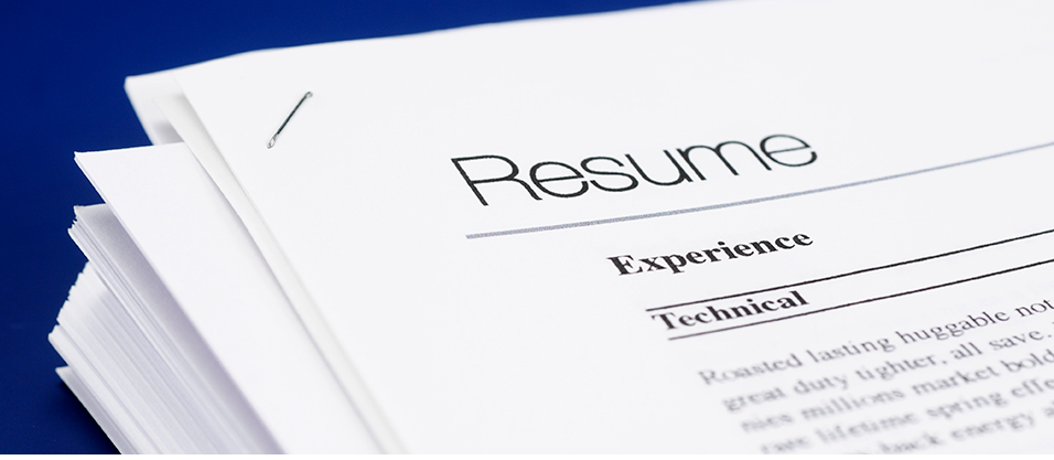 stack of resumes
