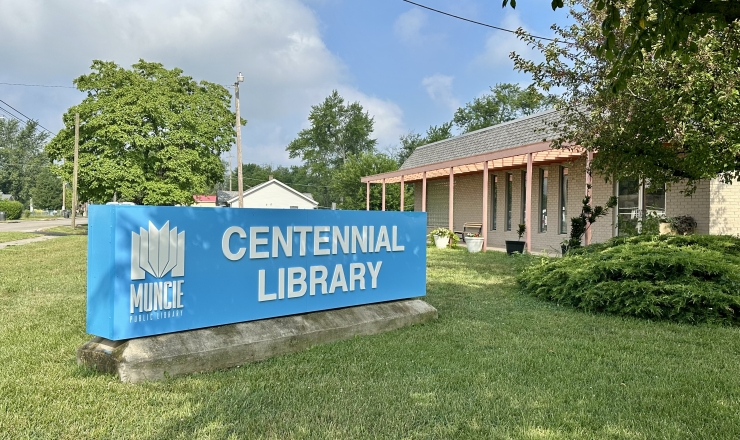 Centennial Library Sign