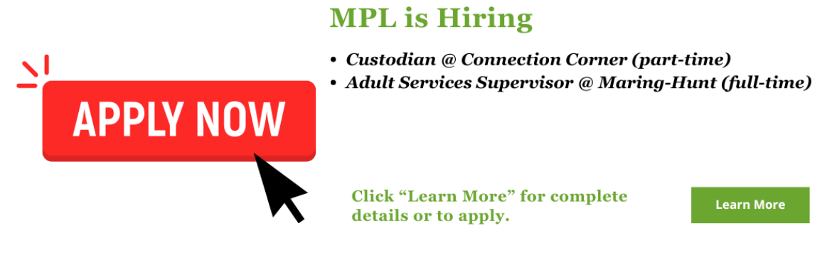 MPL is hiring. Click here to see the available positions or apply. 
