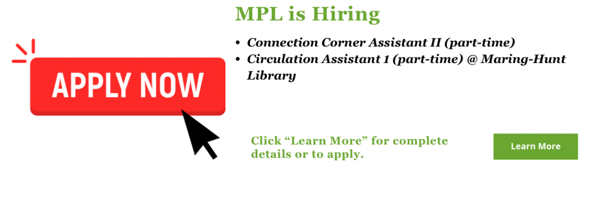 MPL is hiring! Click here to see available positions or to apply.