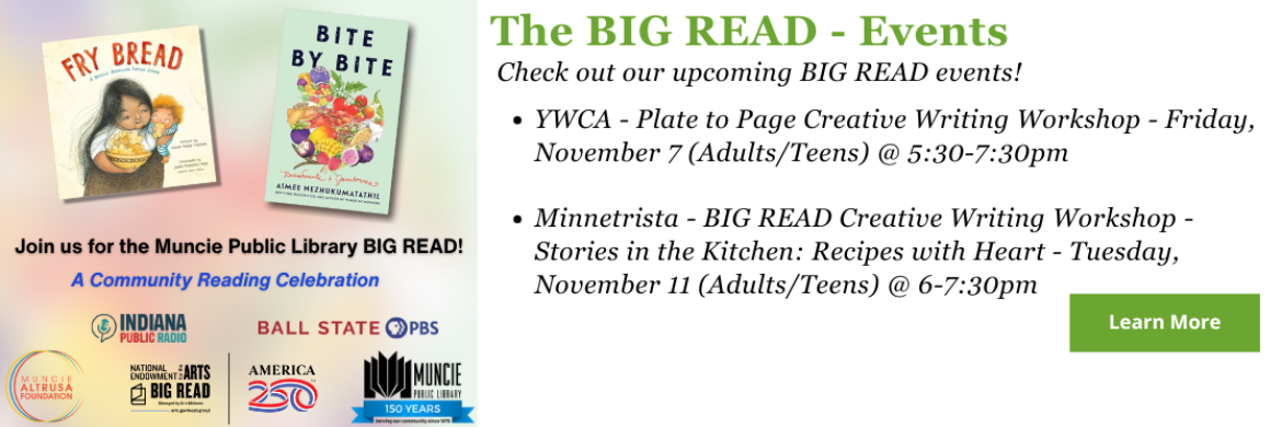 Click here for more information about upcoming BIG READ events. 