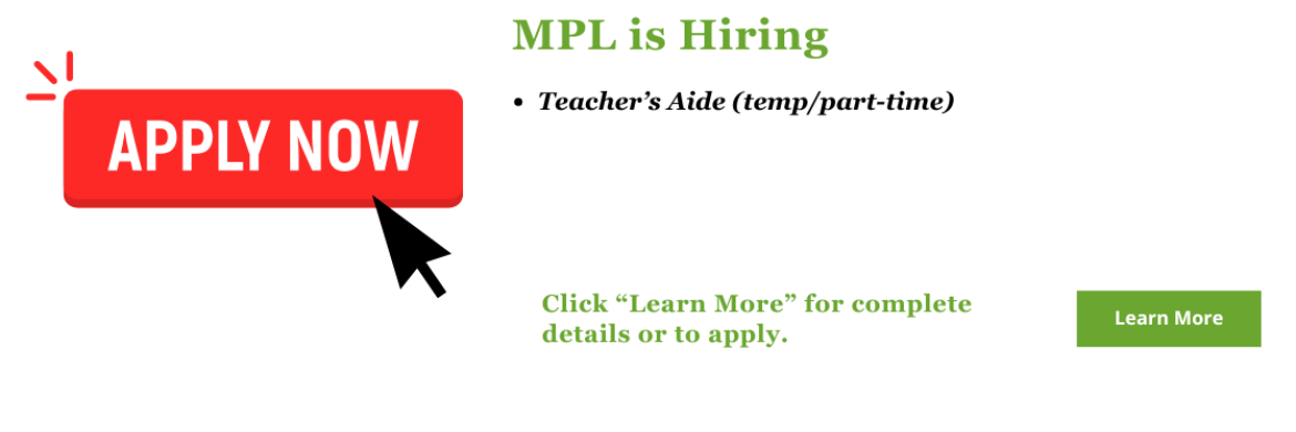 MPL is hiring! Click here to learn more or to apply.