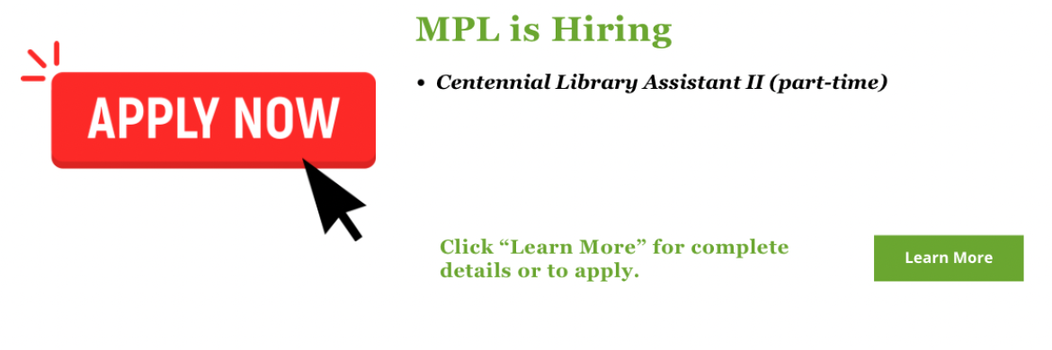 MPL is hiring! Click here for more details or to apply.